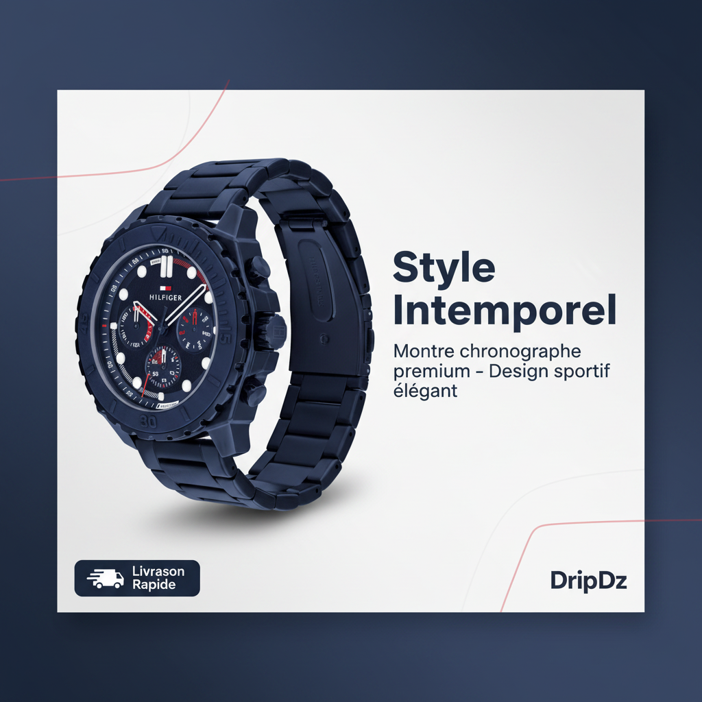 Montre Tommy Hilfiger Blue Steel Navy Dial Multi-function 1710691