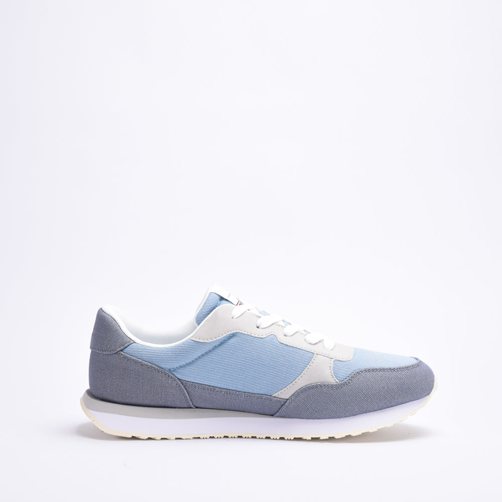 FLAG LOW CUT LACE-UP SNEAKER DENIM/GREY \ T3X9-33376-1693A58