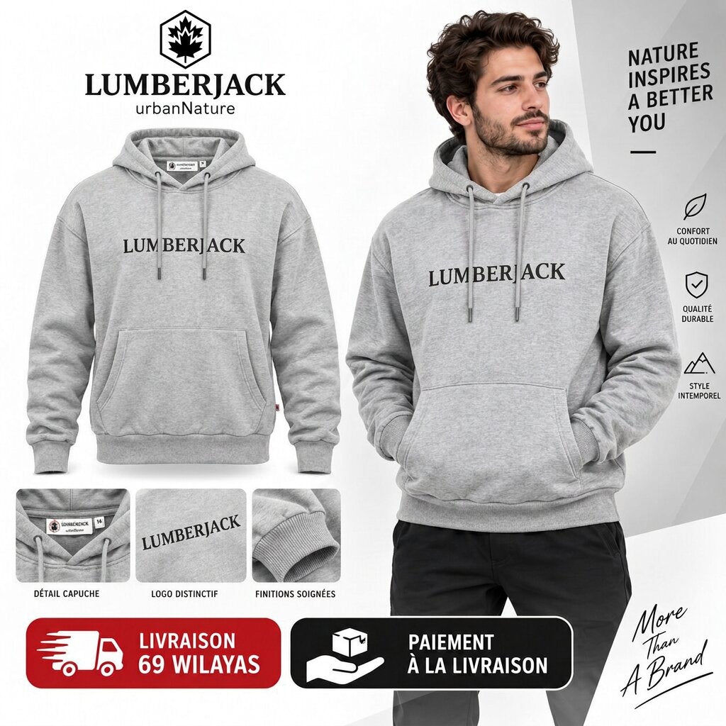 LUMBERJACK HOODIE LBJ00202-GRY