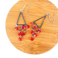 boucle d'oreille traiangle rouge