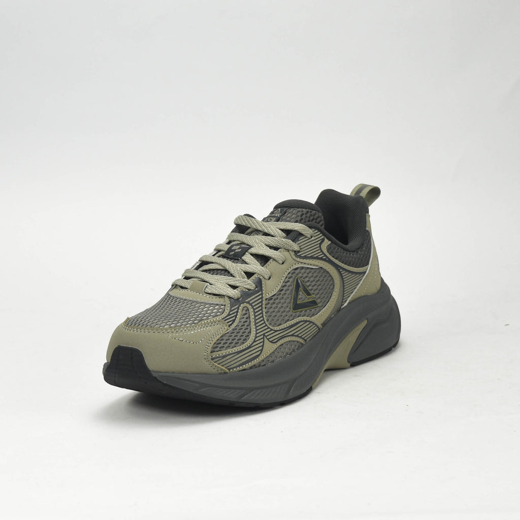 PEAK TRAINING RUNNING SHOES-ASPHALT GREEN/MAGNETIC GREY EXT54437H-N59D