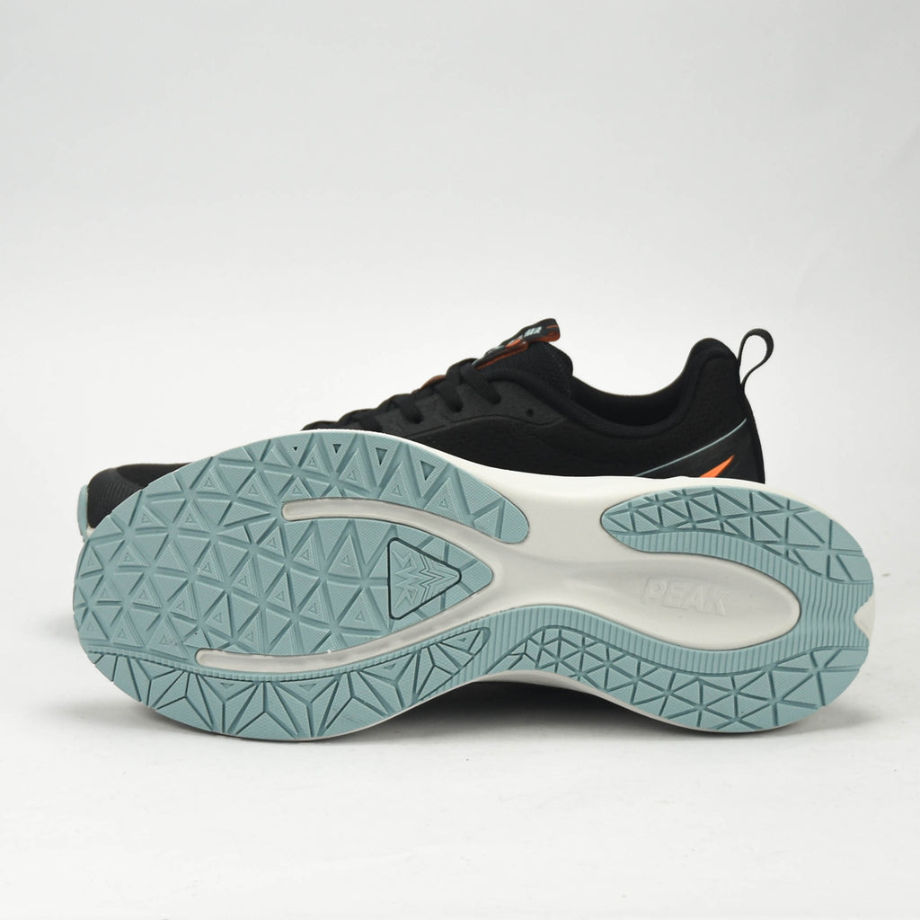 PEAK CUSHION RUNNING SHOES-BLACK/LT.GREY EXT54387H-2022