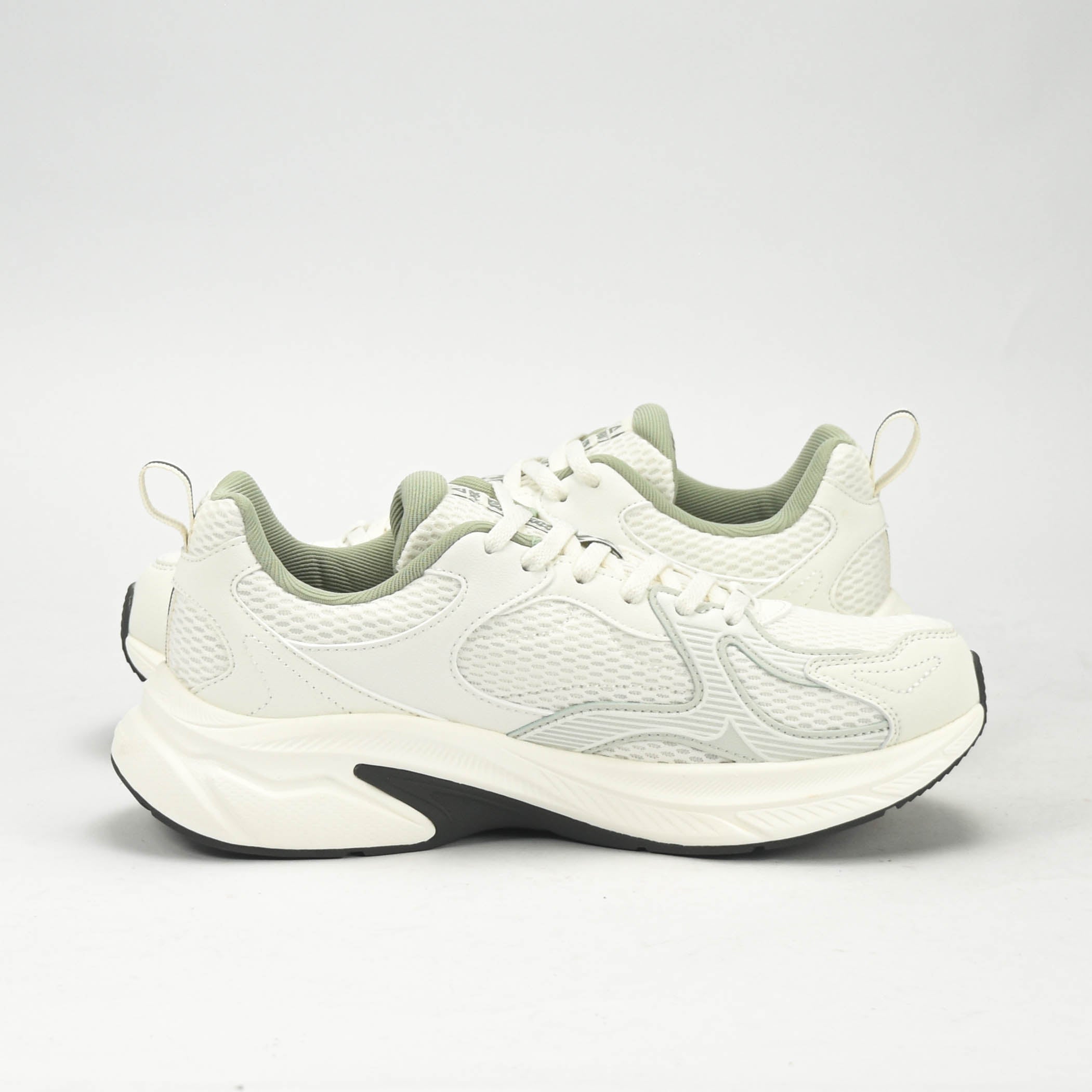 PEAK TRAINING RUNNING SHOES-WHITE/GREEN