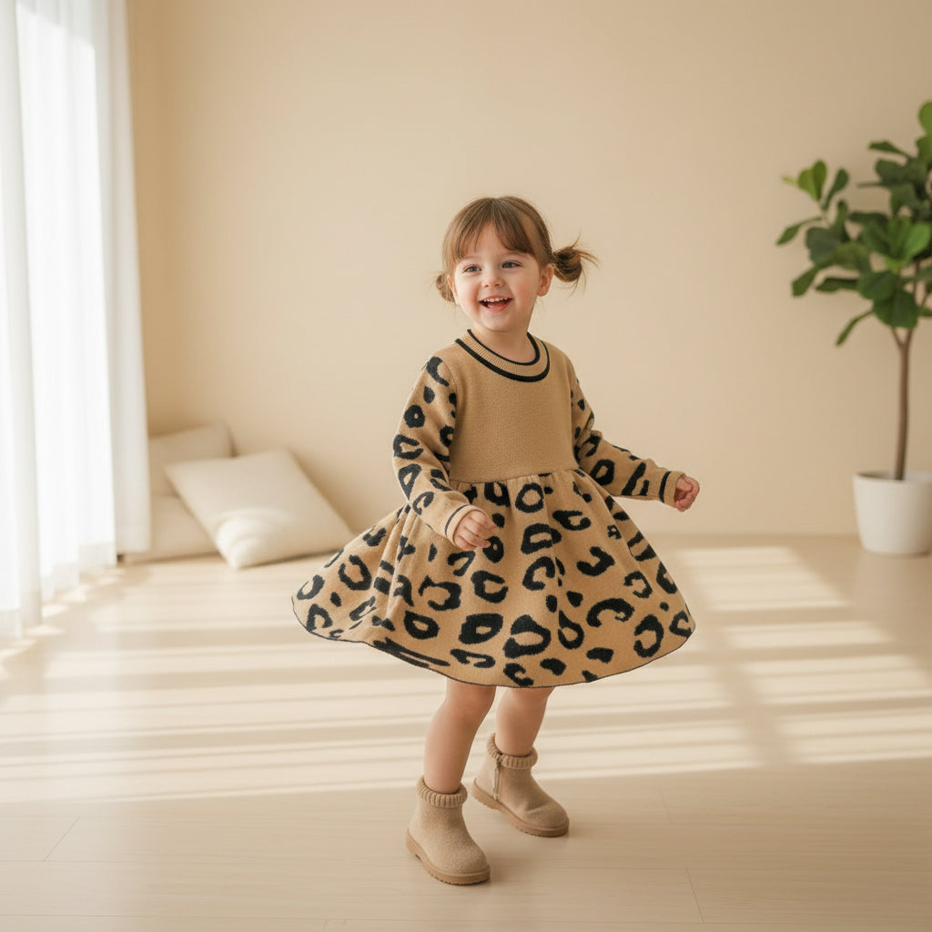 ROBE LEOPARD LAIN MARRON 4416