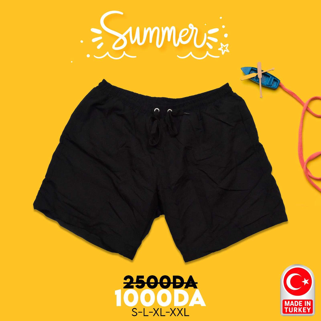 ملابس سباحة - رجالية سوداء غير لامعة