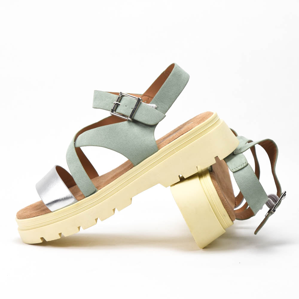 Safety Jogger Sandales Jeune Fille Métallisées 590033-SIL-MTG