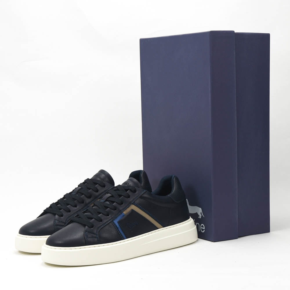 Harmont and Blaine Blue Sneakers Homme EFM252-022-1B0-12