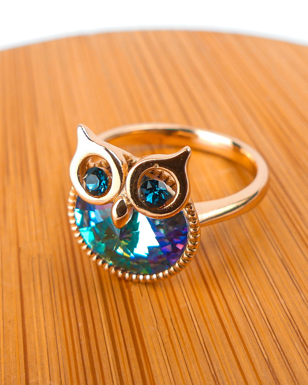 bague plaqué or pierre hibou rende move