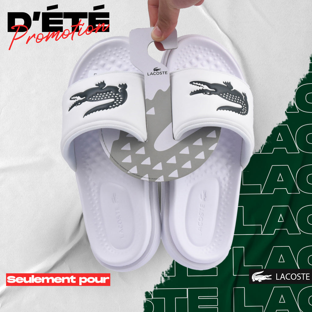 LACOSTE SERVE SLIDE DUAL WHT/BLK - 743CMA0110-1R5
