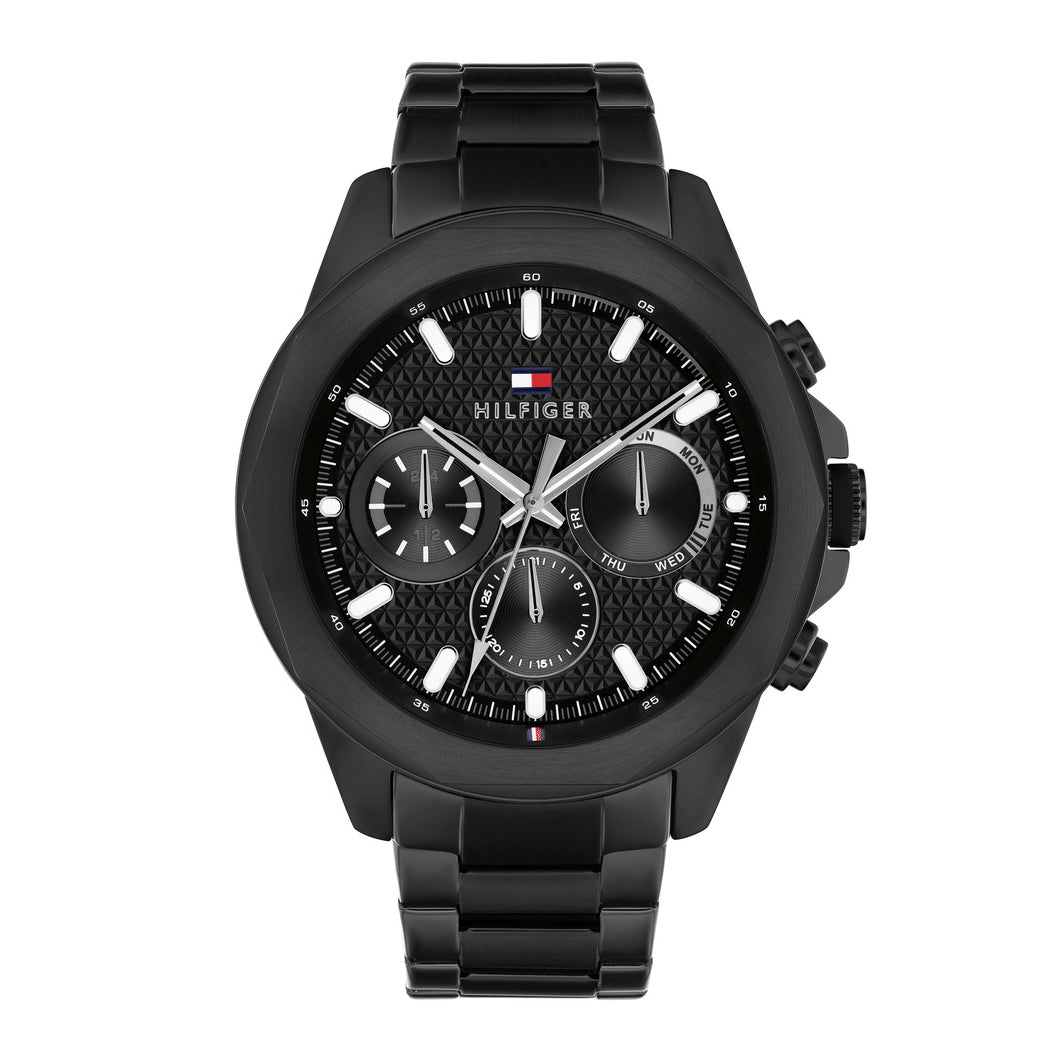 Montre Tommy Hilfiger Lars Black Stainless Steel Geometric Dial 1710653