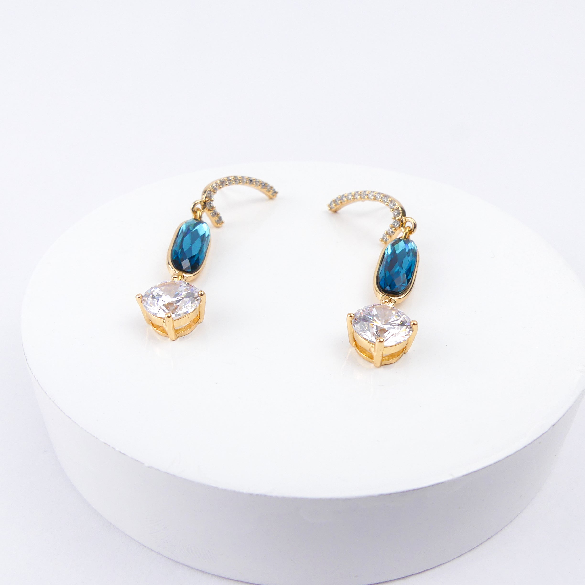 boucle d'oreille pendantes verte