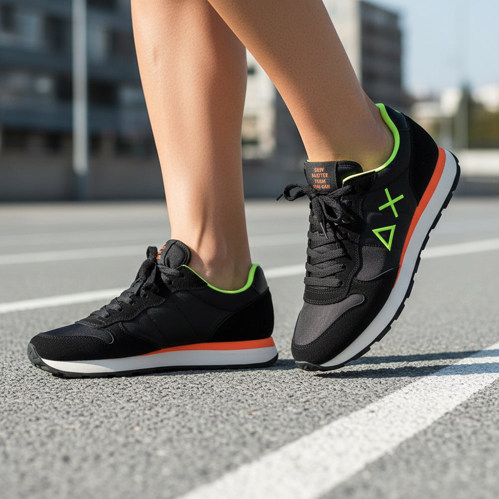 BASKET SUN68 TOM FLUO 11 NERO Z44102-11