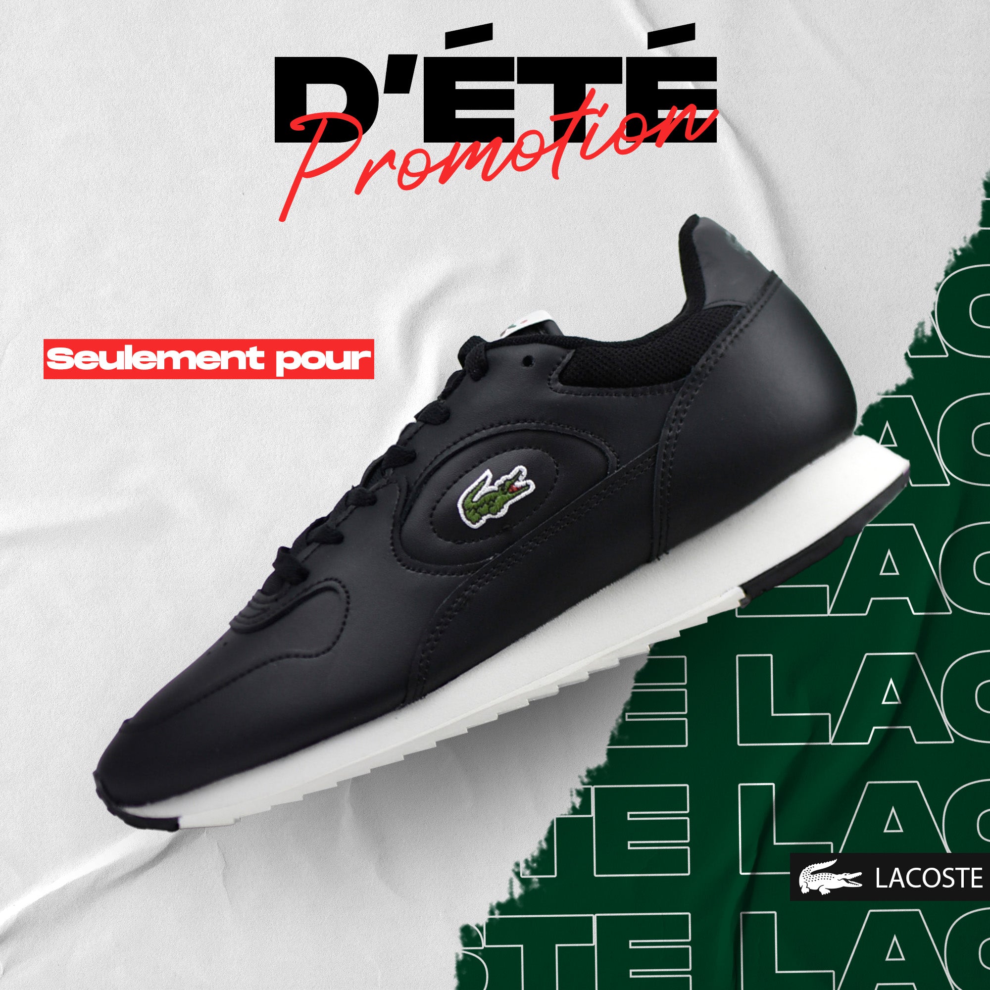 LACOSTE LINETRACK BLK \30193