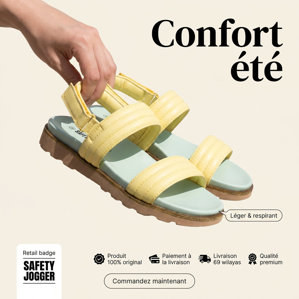 Safety Jogger Women Lifestyle Sandals 613170-YEL-LOW