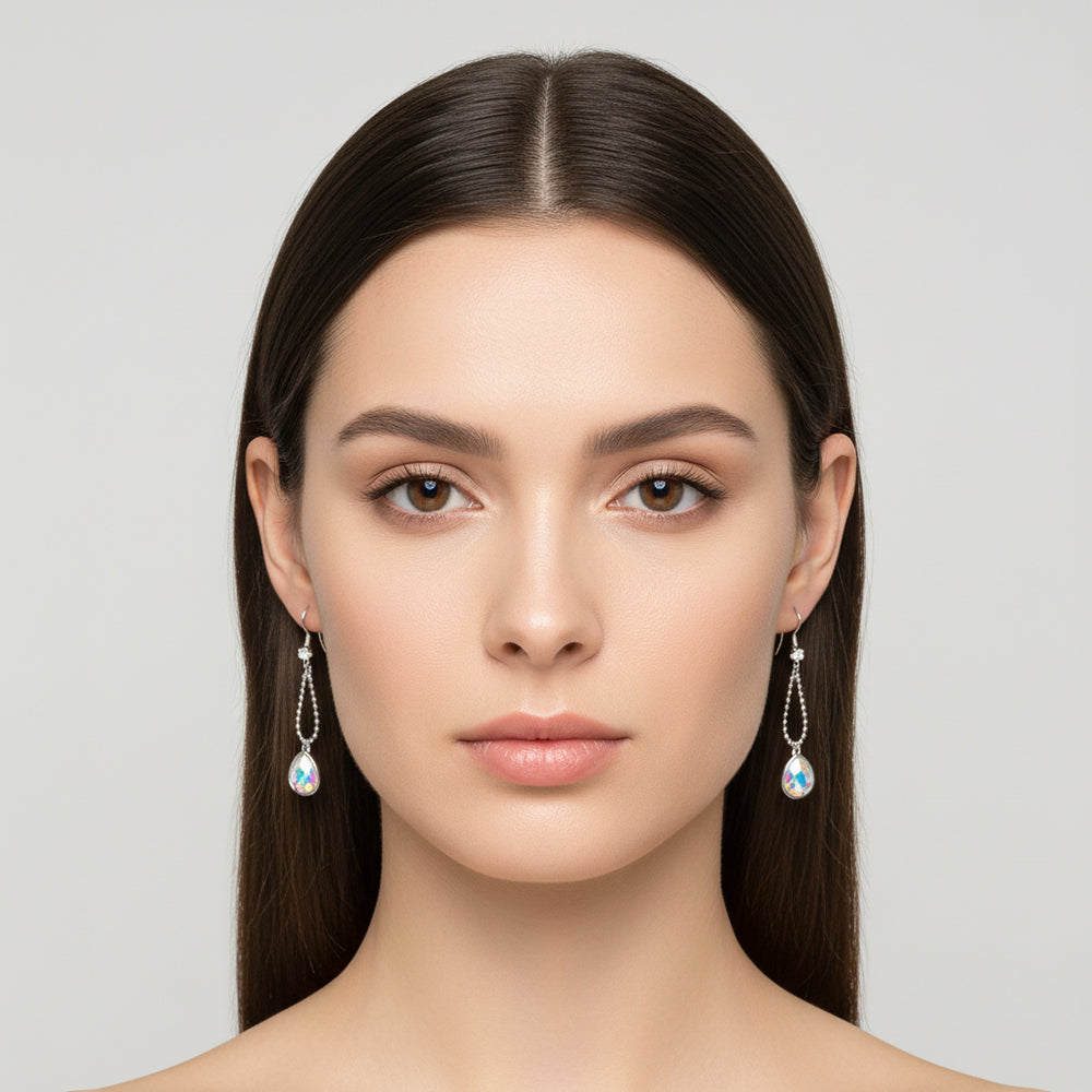 boucle d'oreille goutte reflet