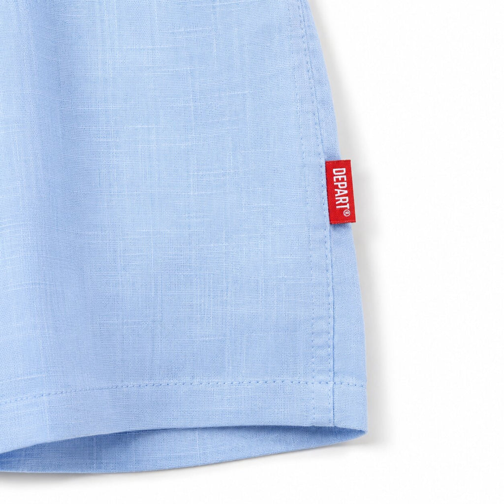 Départ Homme Chemise en Lin Navy MZ139-G21-000741