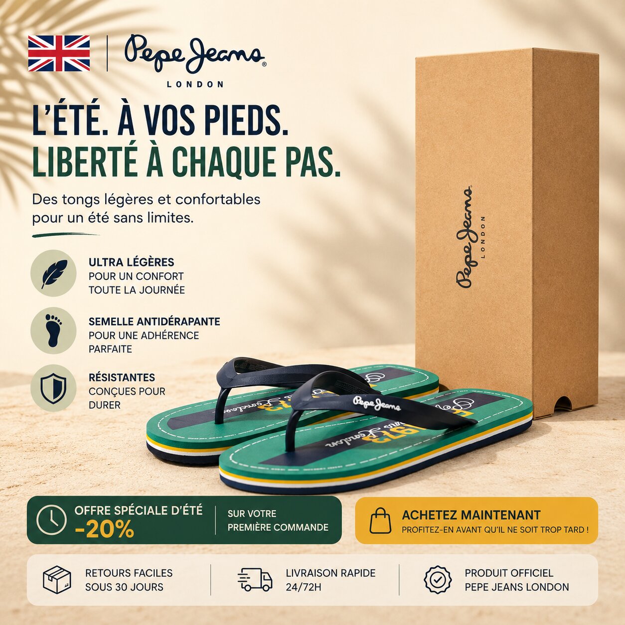Pepe Jeans Whale Club Flip Flops