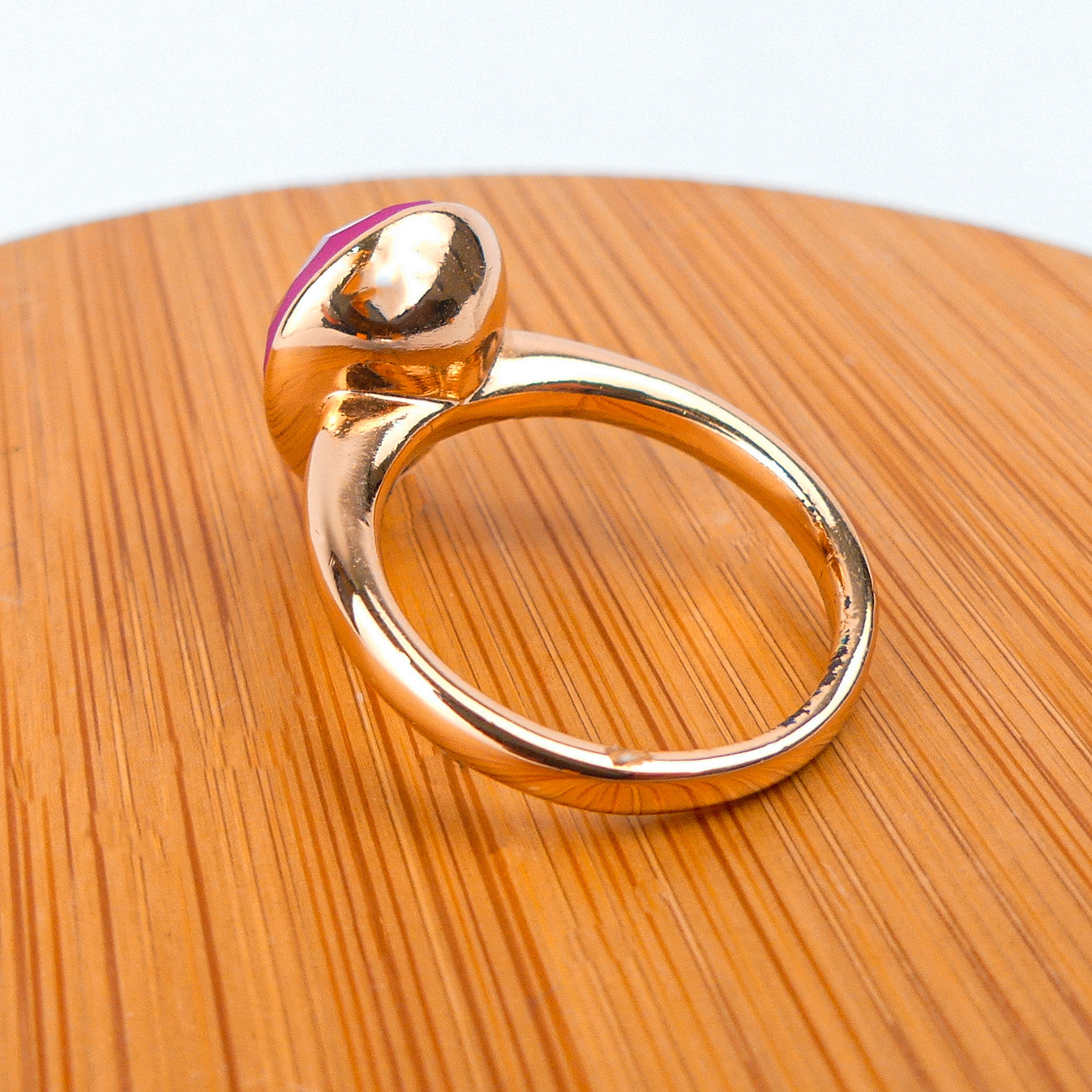 bague goutte rose GM