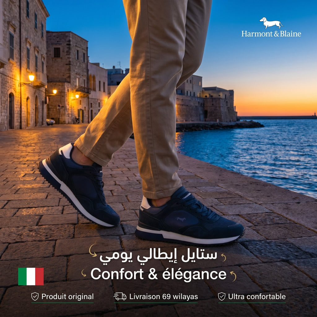 Harmont and Blaine Sneakers Uomo Blu  EFM252-040-A60-A6