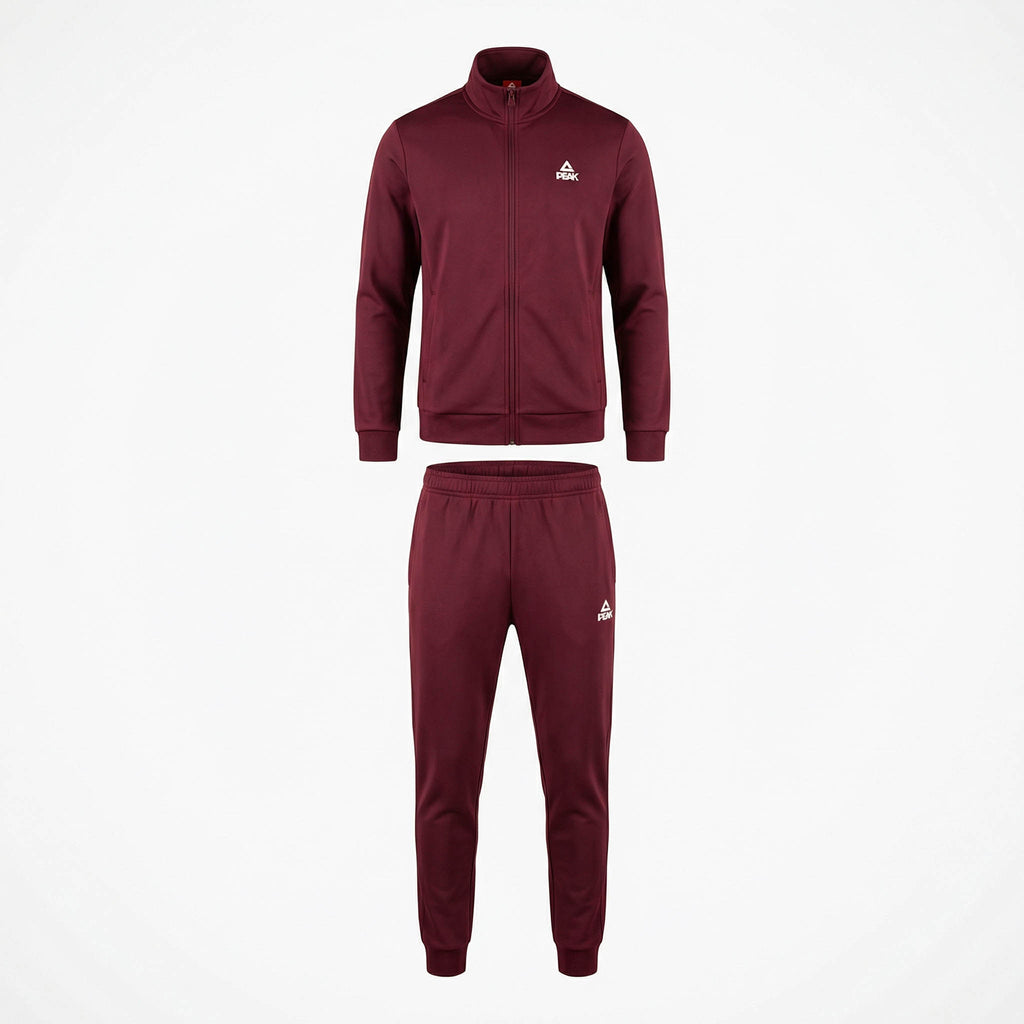 PEAK Knitted Tracksuit-Burgundy FW94053-0090
