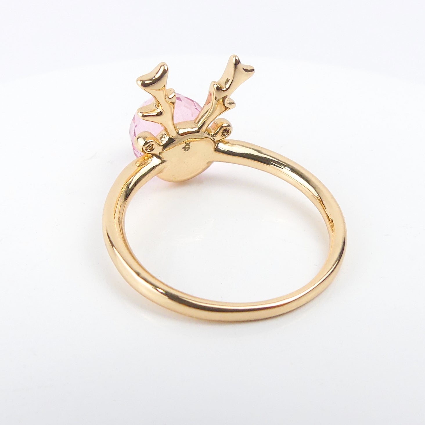 bague gazelle boule rose