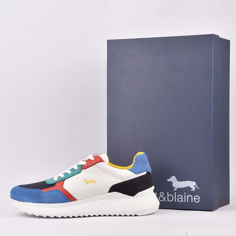 HARMONT AND BLAINE SCARPA UOMO CAMOSCIO AZZURRO EFM231-060-6220