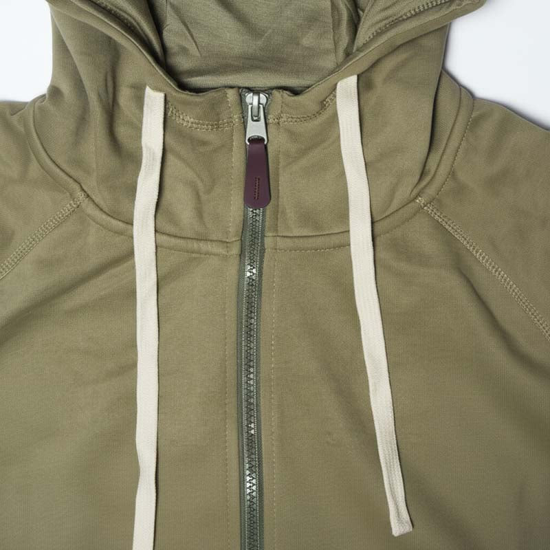 Sweat à capuche zippé homme VERT KHAKI  DL-14VK