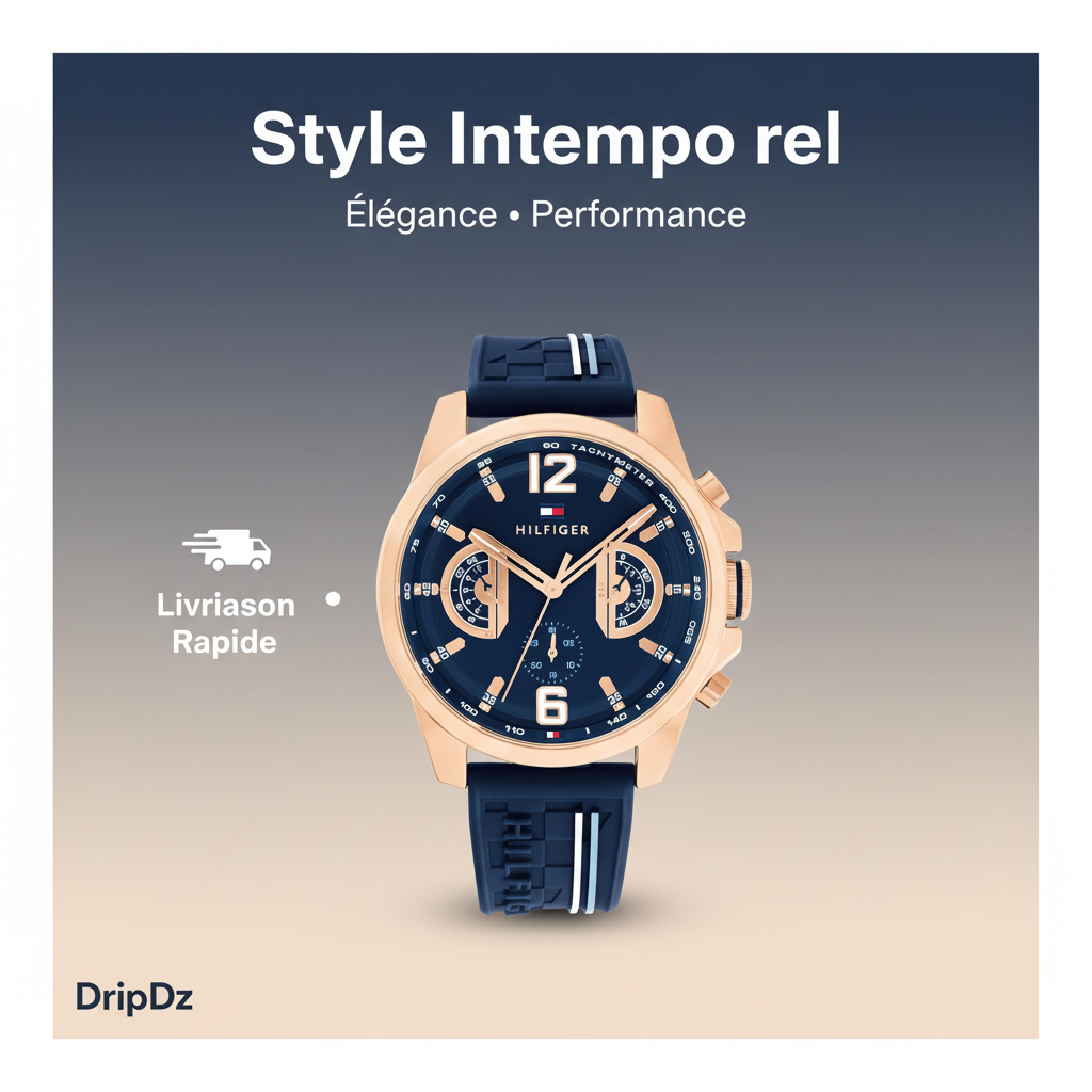 Montre Tommy Hilfiger Silicone Navy Dial Multi-function1710637