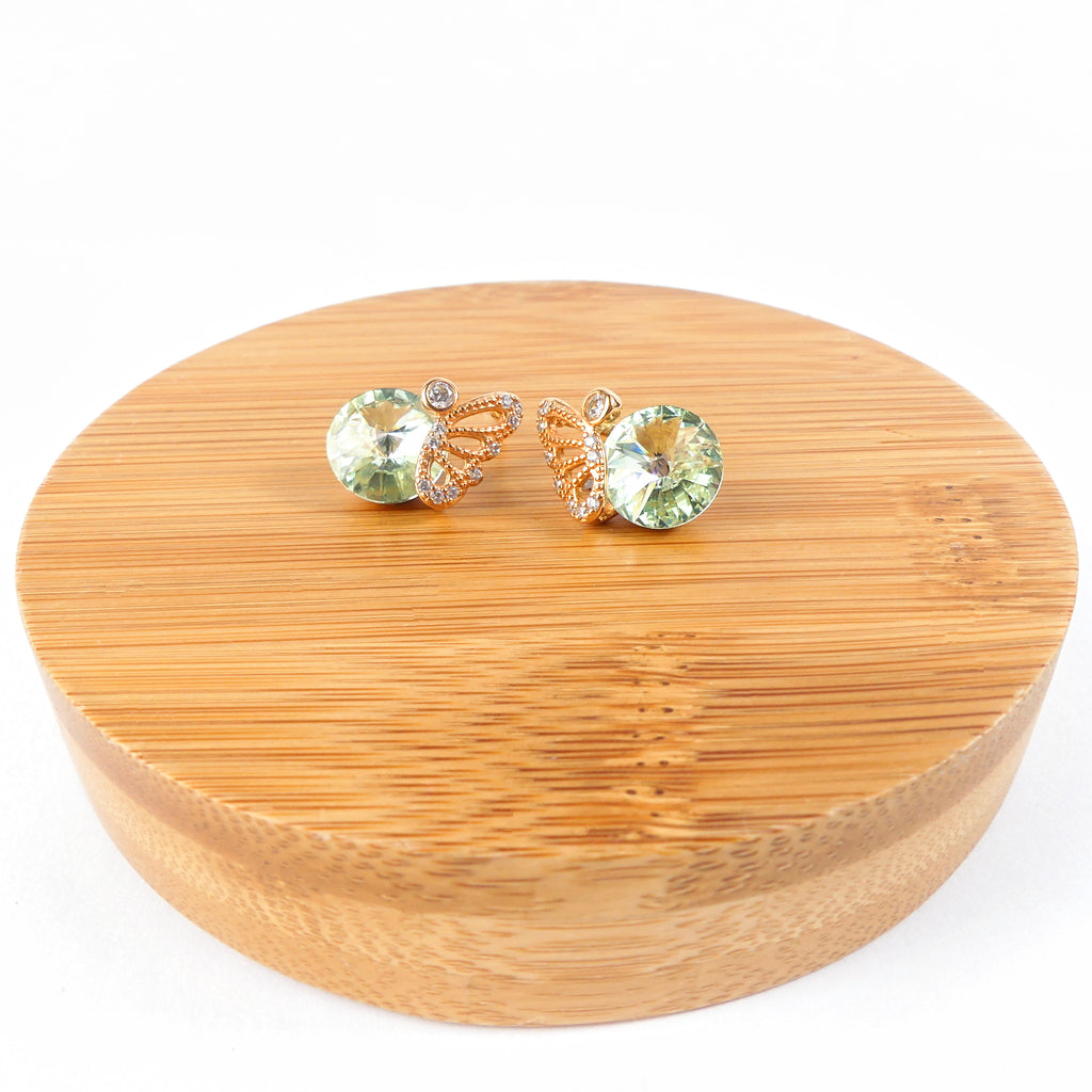 boucle d'oreille aile vert clair