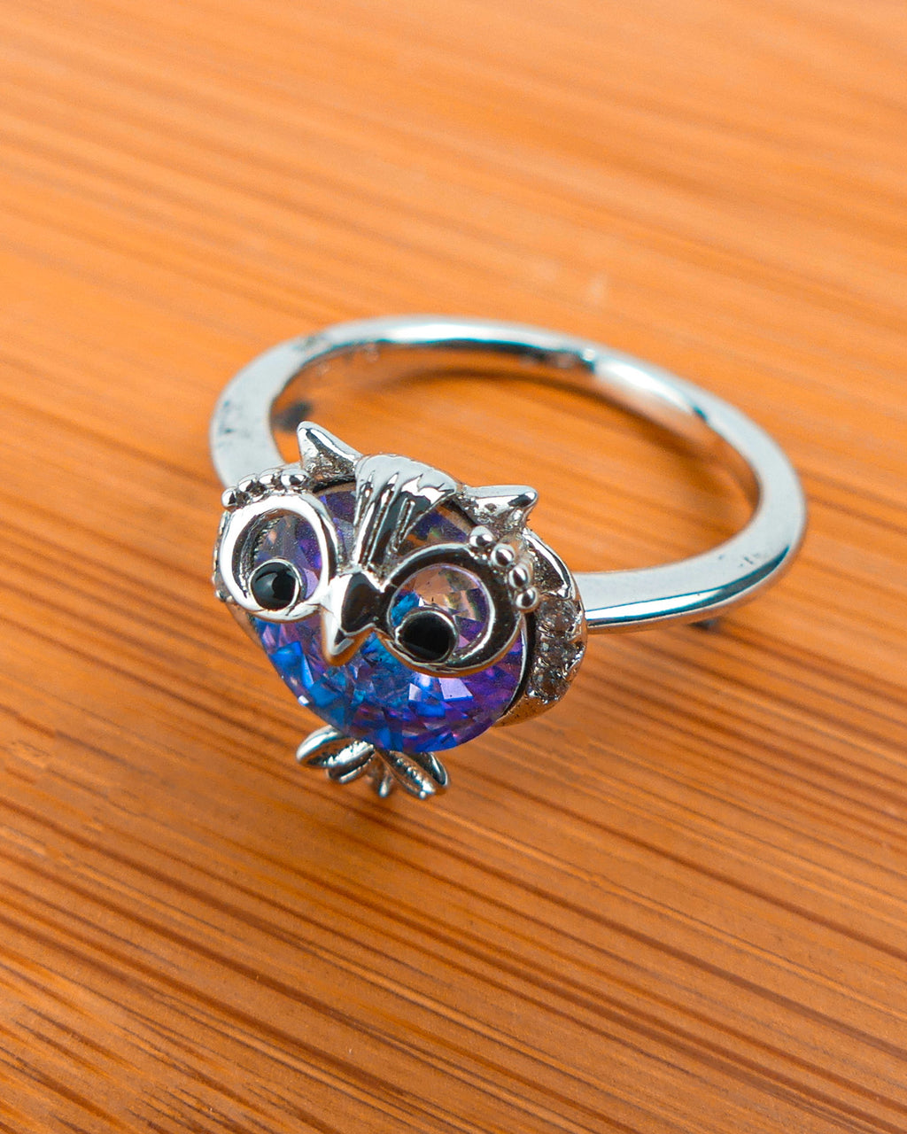 Bague pierre hibou Blue reflé