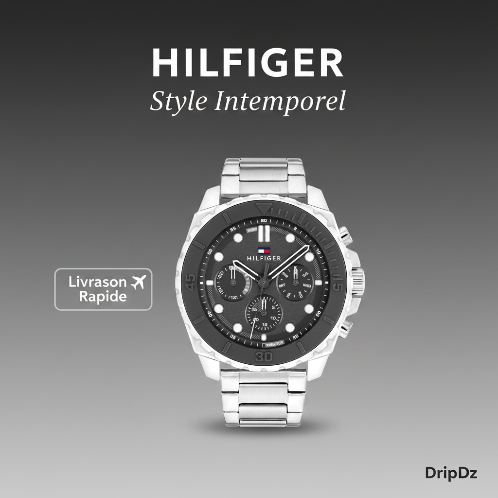 Montre Tommy Hilfiger Morgan Grey Silicone Bezel Chain-Link 1710689