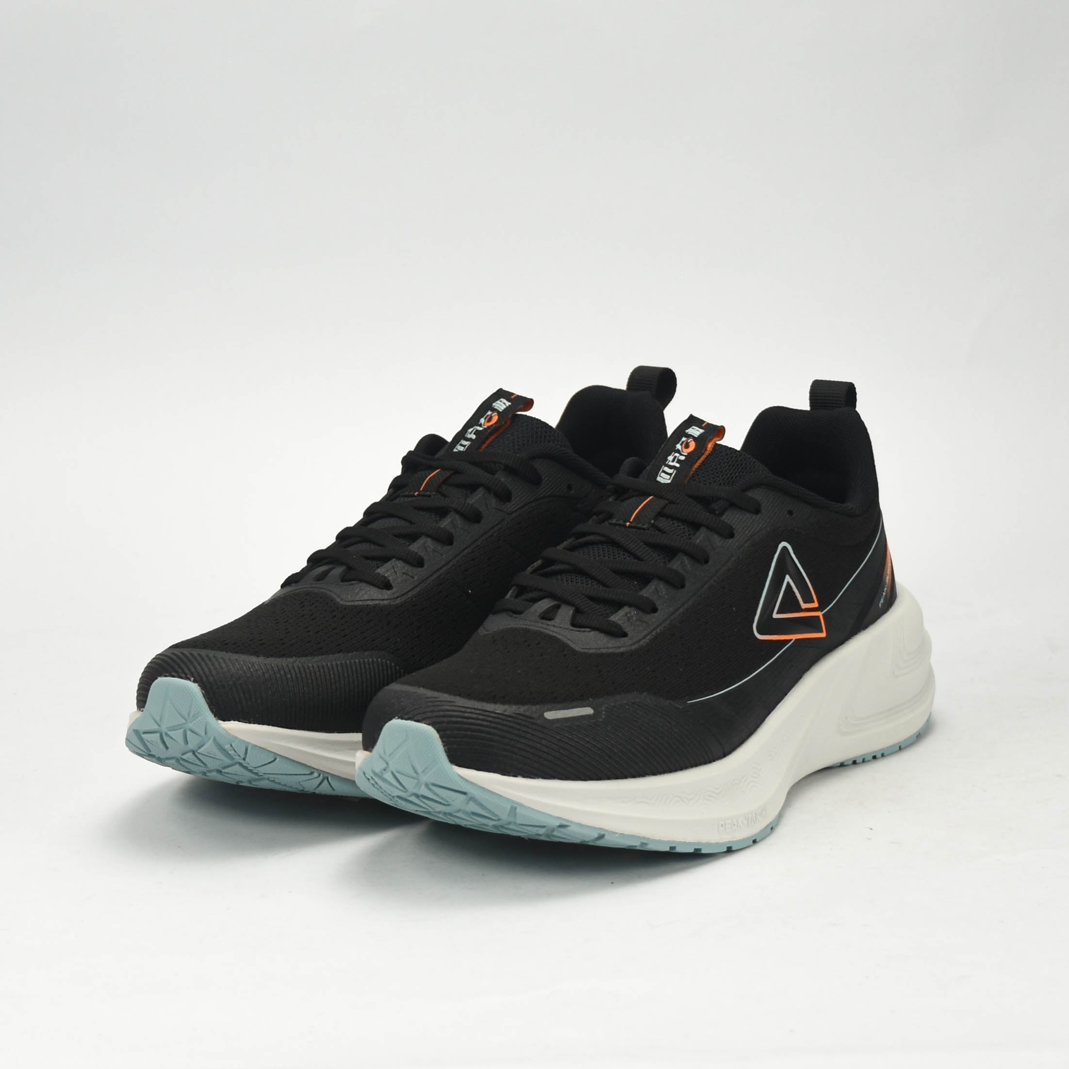 PEAK CUSHION RUNNING SHOES-BLACK/LT.GREY EXT54387H-2022