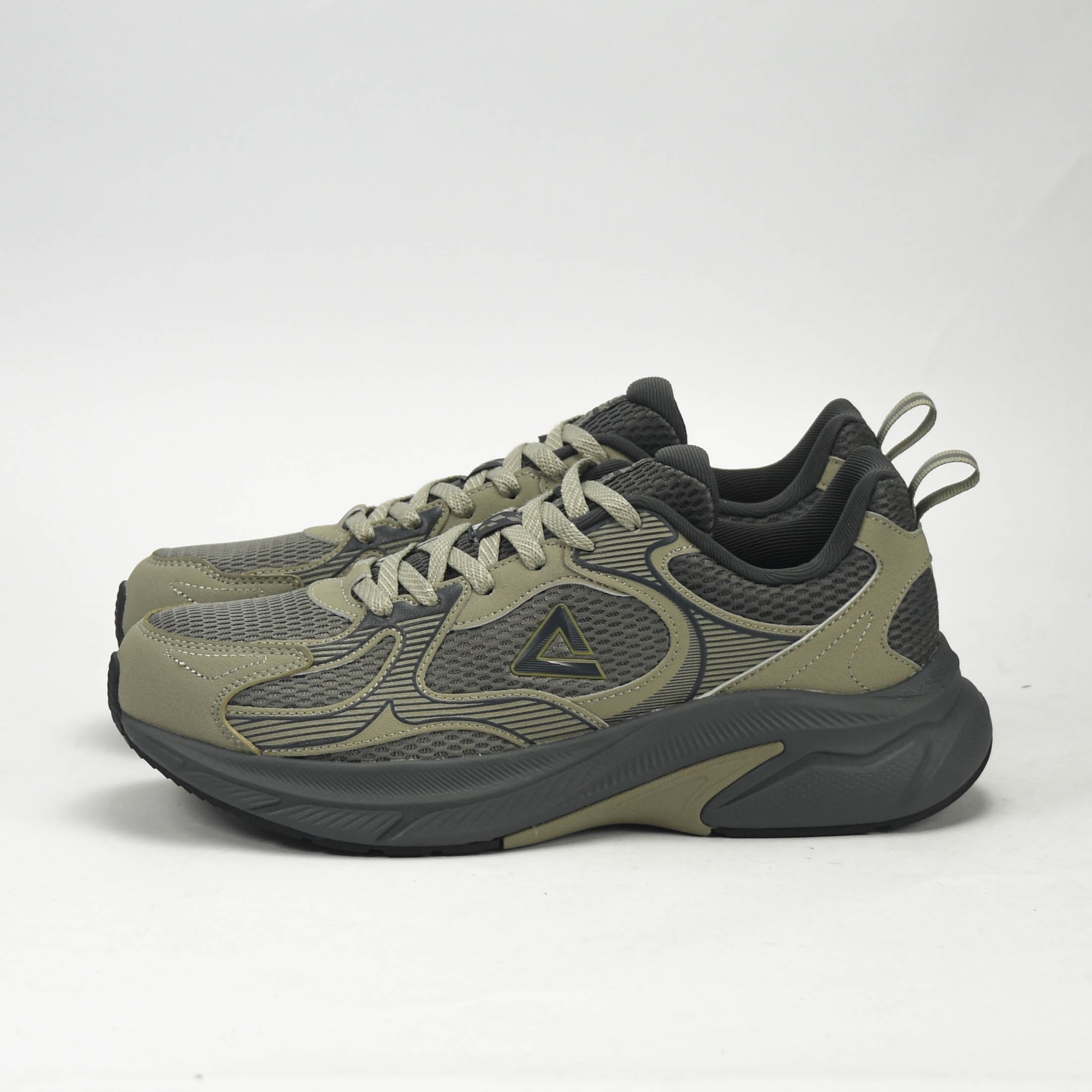 PEAK TRAINING RUNNING SHOES-ASPHALT GREEN/MAGNETIC GREY EXT54437H-N59D