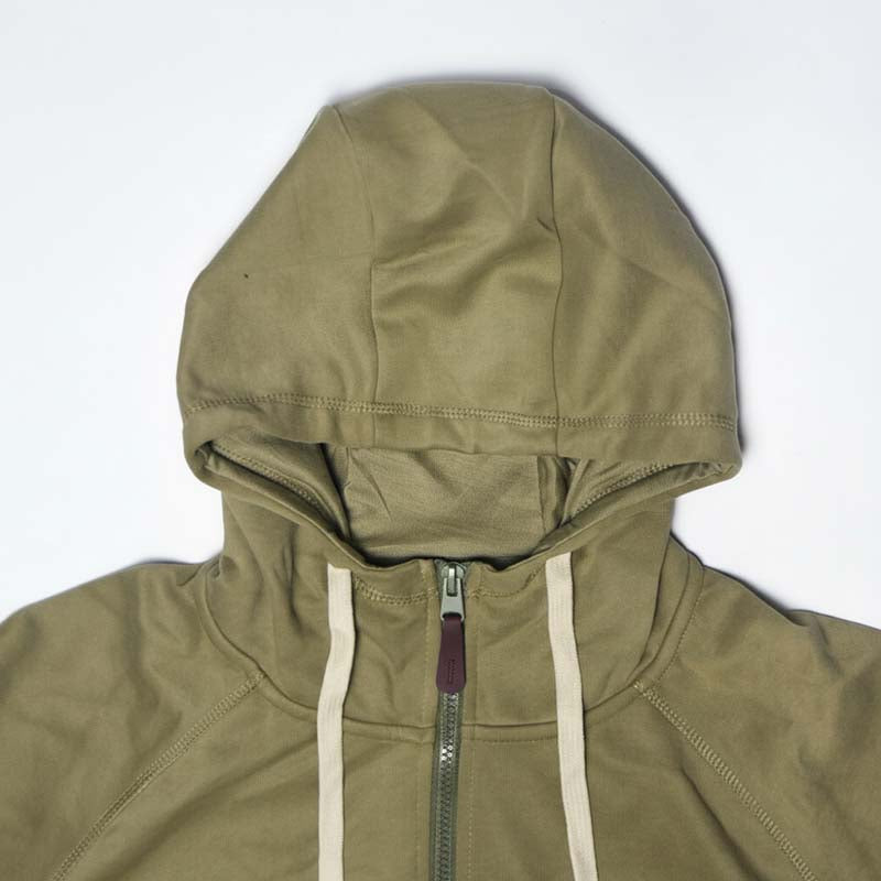 Sweat à capuche zippé homme VERT KHAKI  DL-14VK