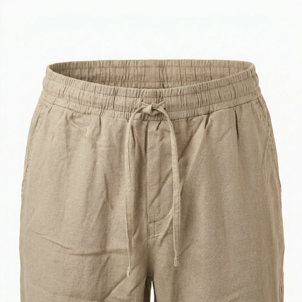 Départ Homme Pantalon en Lin Beige MG188-G21-000735