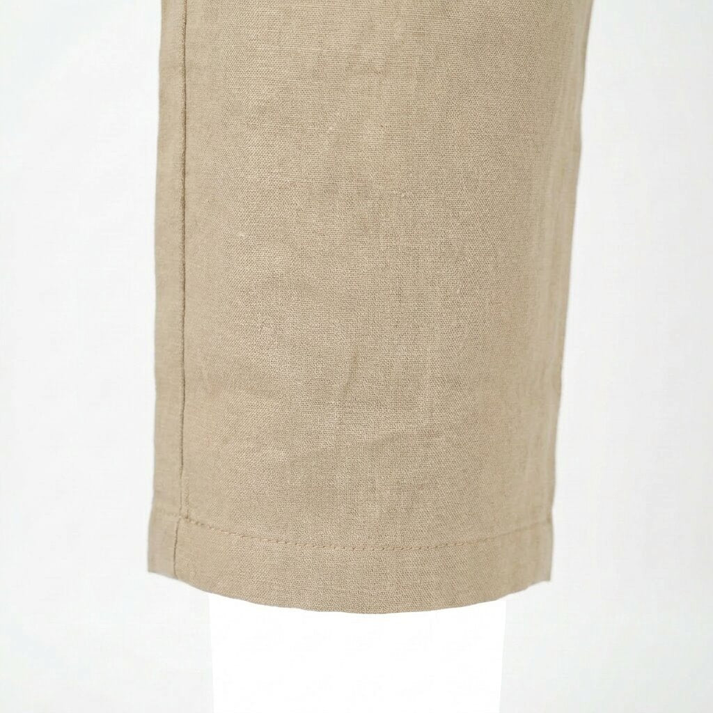 Départ Homme Pantalon en Lin Beige MG188-G21-000735