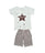 ENSEMBLE BLANC ET MARRON MOTIF -GWENS- 4302
