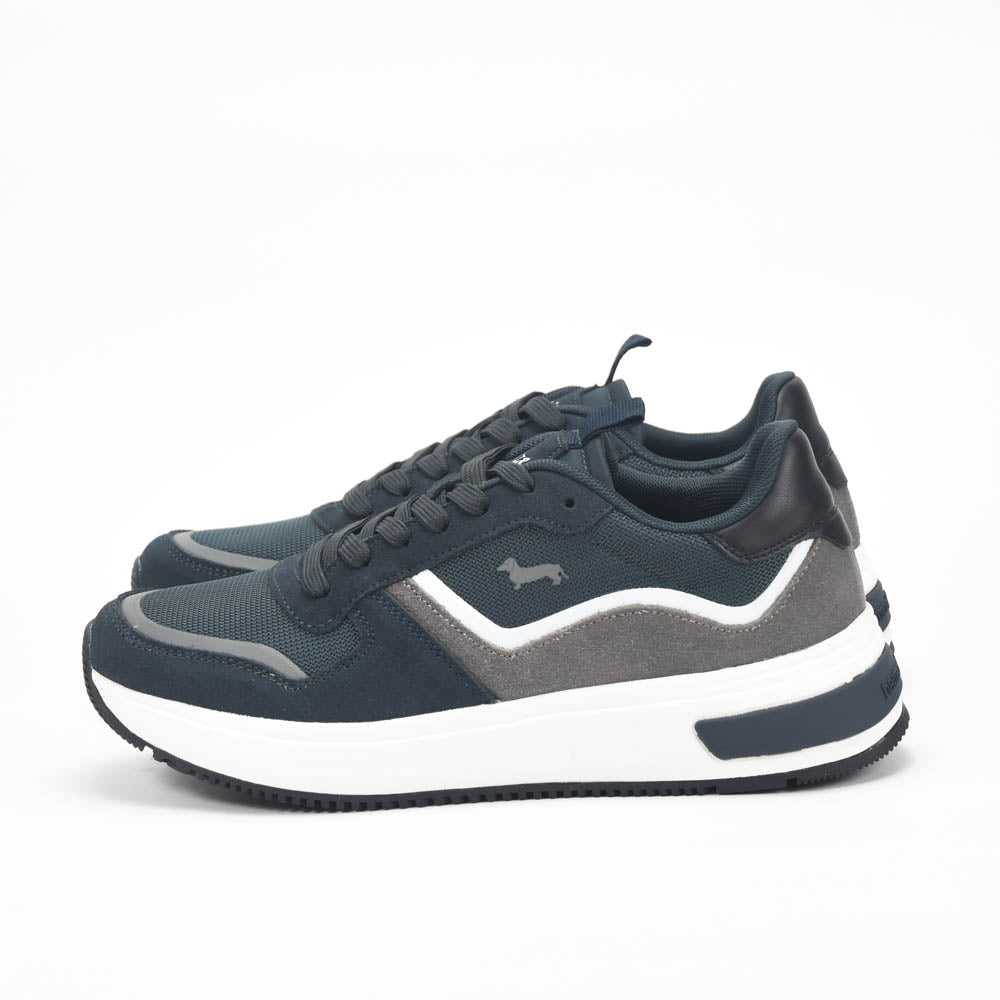 Harmont and Blaine Suede and Fabric Sneakers  EFM252.050.A60.A6