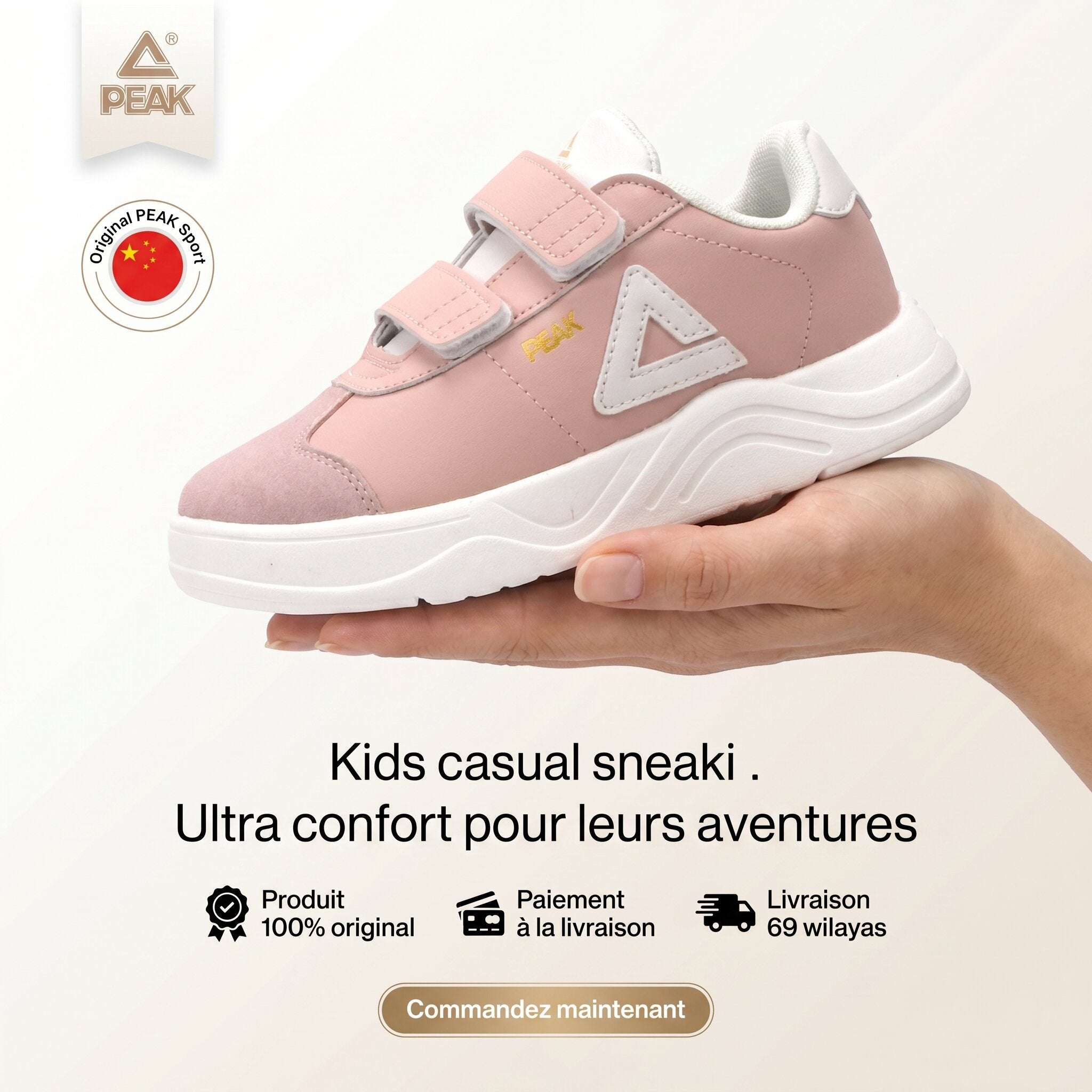 Peak Kids Casual Shoes Pink EK59760H-00G1