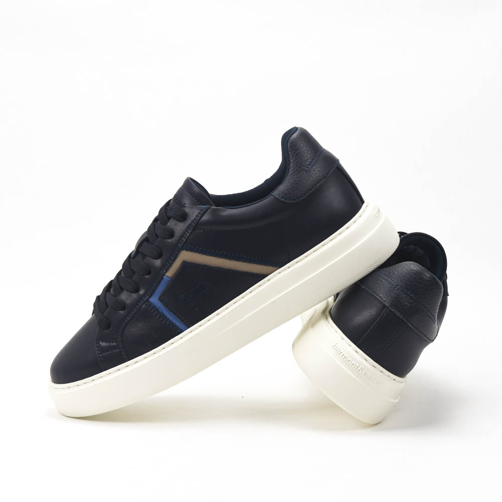 Harmont and Blaine Blue Sneakers Homme EFM252-022-1B0-12