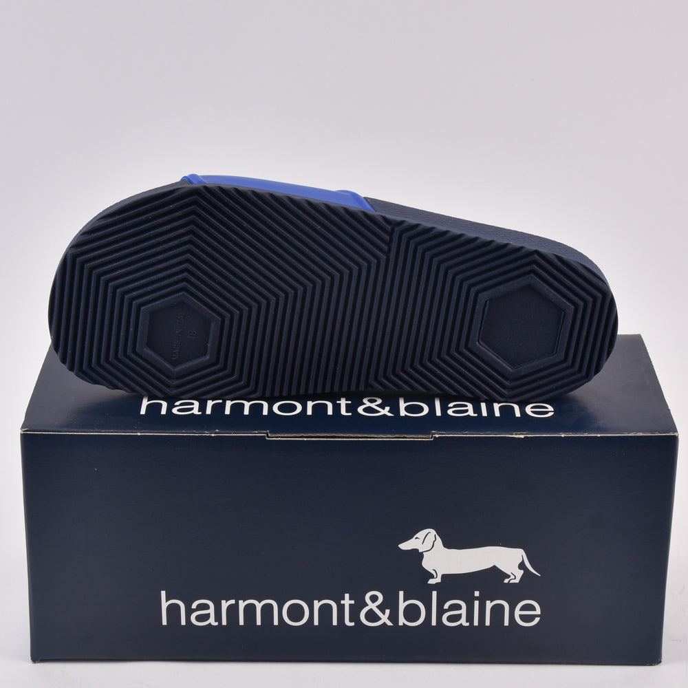 HARMONT AND BLAINE CIABATTA UOMO EVA - LOGO BLU - BIANCO / EFM231-131-6500