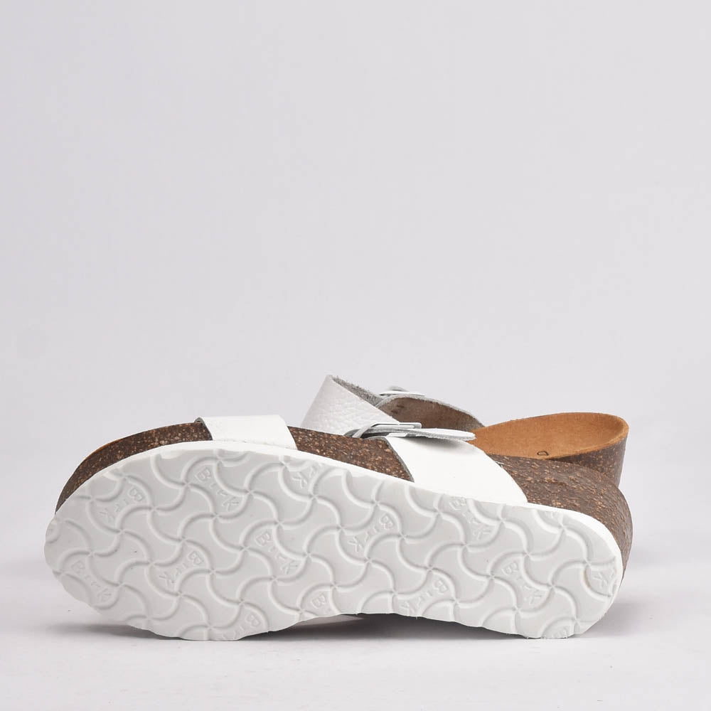 BIRK CUIR BLANC GRAIN F-50-BKF-202CBG