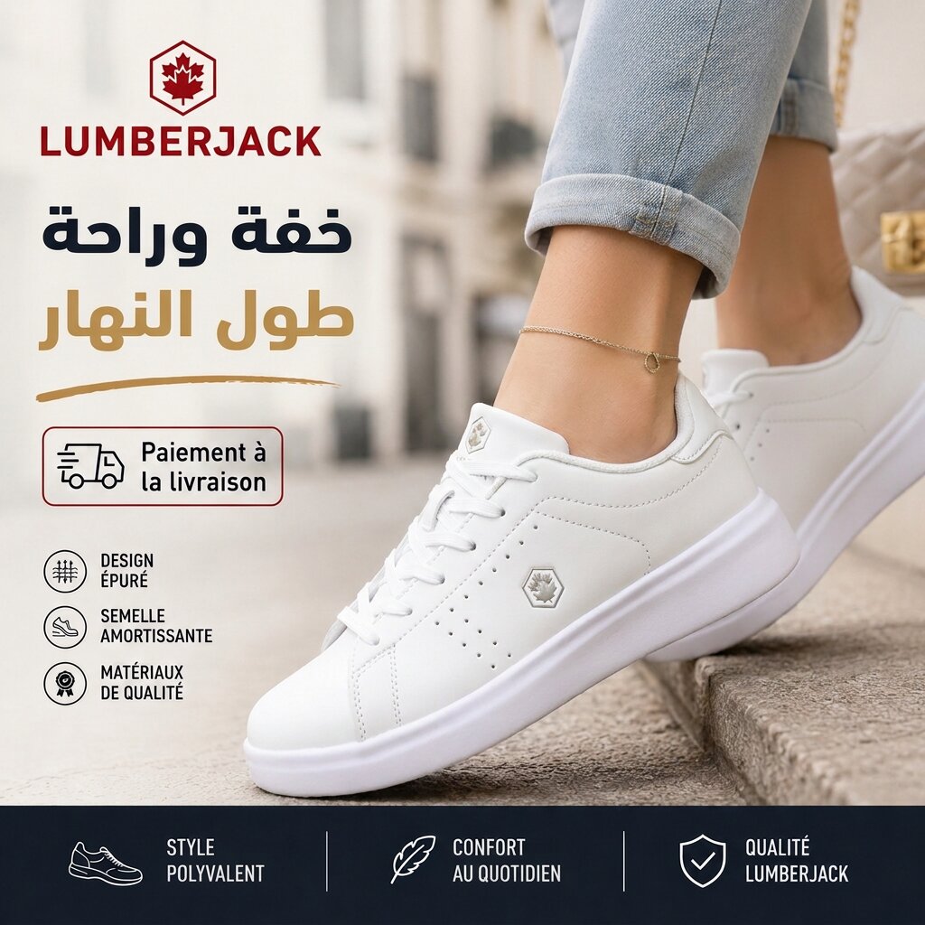 Lumberjack Helena — basket femme blanc style italien