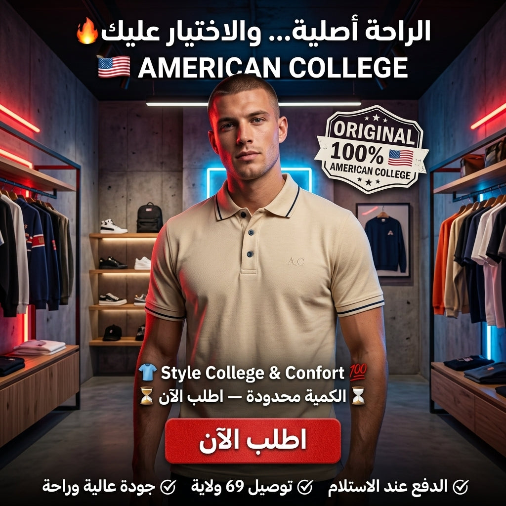 American College t-shirt pour Homme AC542-BEIGE