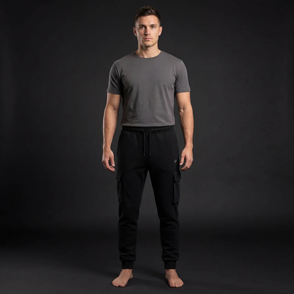 DEPART JOGGING CARGO SLIM HOMME NOIR G23-003077-BLACK