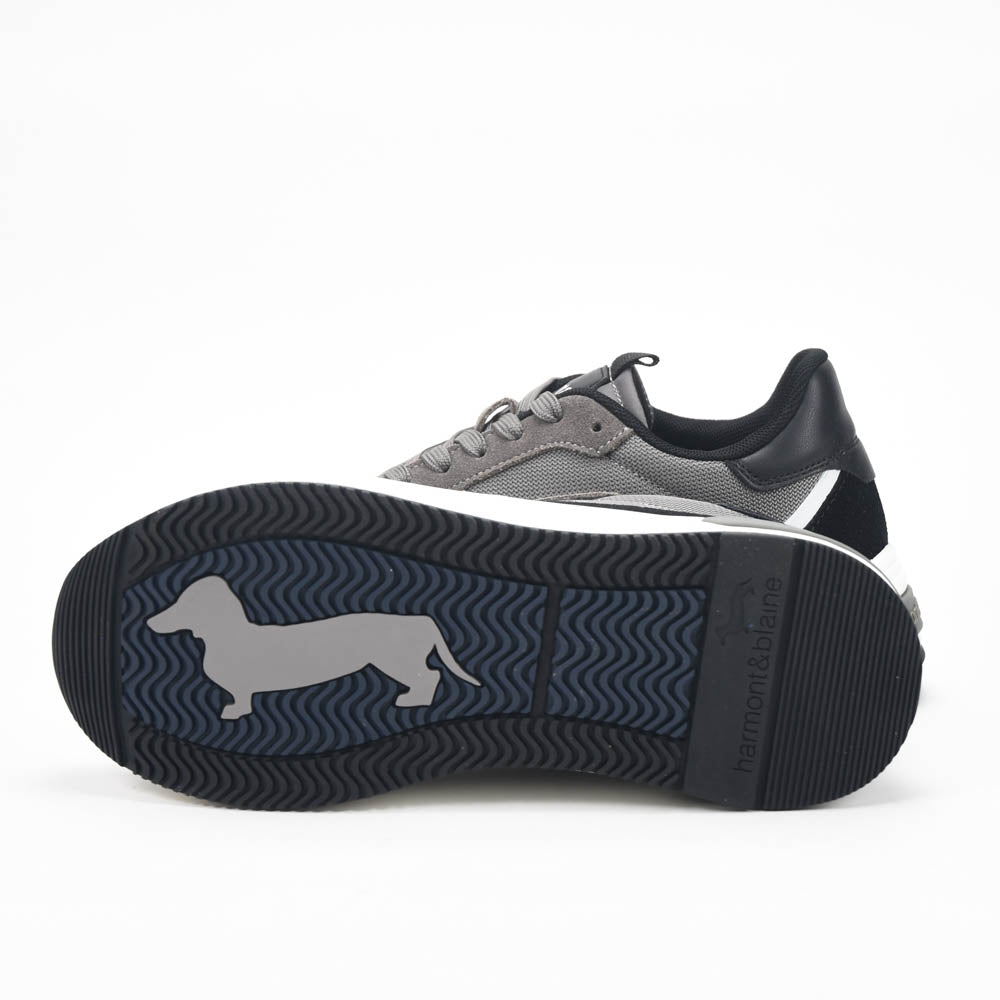 Harmont and Blaine Suede and Technical Fabric Sneakers EFM252.050.A60.AD