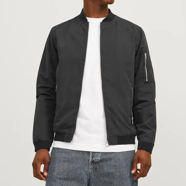 JACK & JONES BOMBER JOMER BOMBER BLACK 12165203/SWX-JEB-2023 BLACK