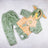 pyjama fourrure vert et beige (motiFe elephant) 4463