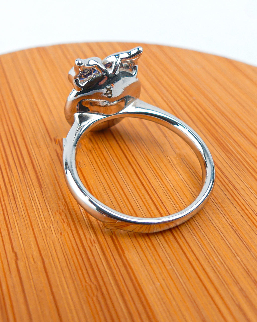 bague pierre hibou  rende bleu