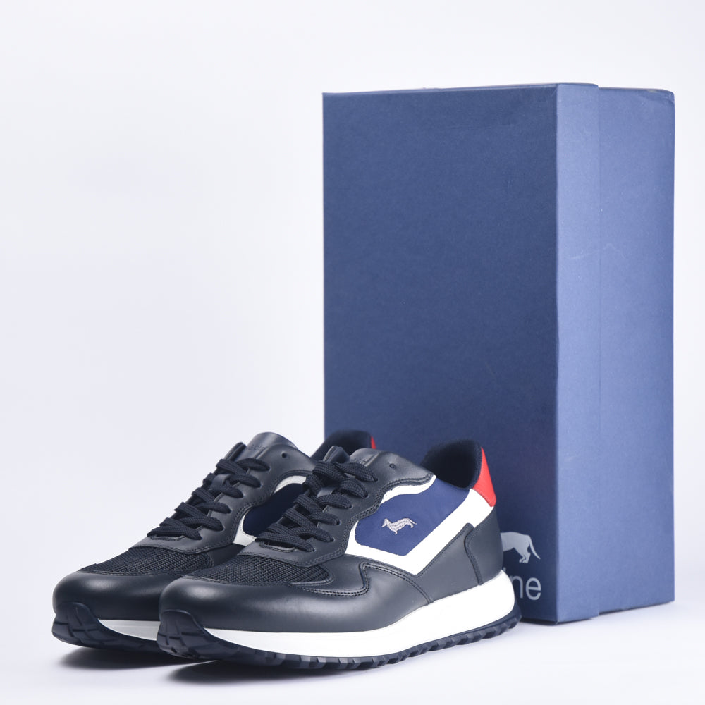 HARMONT AND BLAINE SCARPA UOMO CALF  BLU EFM231-079-6190